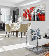 Load image into Gallery viewer, Red Painting Black White Abstract Painting Oversized Painting Sp069