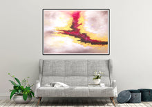 Load image into Gallery viewer, Red Pink Gold Abstract Painting Contemporary Art Kp090