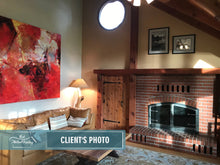 Load image into Gallery viewer, Red Yellow Abstract Painting On Canvas Dining Room Wall Art Sp038