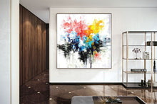 Load image into Gallery viewer, Red Yellow Blue Abstract Painting Coloful Paintings On Canvas Kp120