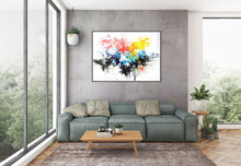 Load image into Gallery viewer, Red Yellow Blue Abstract Painting Coloful Paintings On Canvas Kp120