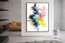 Load image into Gallery viewer, Red Yellow Blue Abstract Painting Coloful Paintings On Canvas Kp120