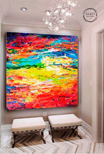 Load image into Gallery viewer, Red Yellow Blue Abstract Painting Contemporary Art Decor Sp006