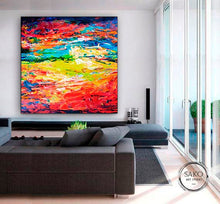 Load image into Gallery viewer, Red Yellow Blue Abstract Painting Contemporary Art Decor Sp006