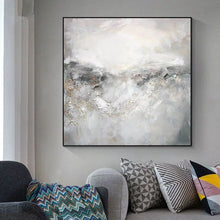 Load image into Gallery viewer, Silvery Grey Mountain Painting Brightness Sunrise Canvas Painting Wp017