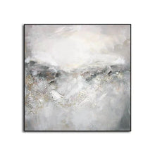 Load image into Gallery viewer, Silvery Grey Mountain Painting Brightness Sunrise Canvas Painting Wp017