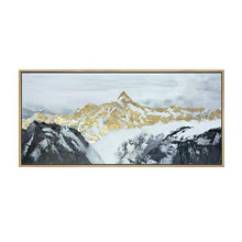Load image into Gallery viewer, Snow Mountain Painting Sunshine Gold Leaf Wall Art Wp014