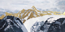 Load image into Gallery viewer, Snow Mountain Painting Sunshine Gold Leaf Wall Art Wp014