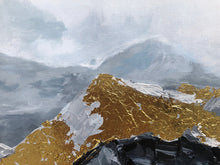 Load image into Gallery viewer, Snow Mountain Painting Sunshine Gold Leaf Wall Art Wp014