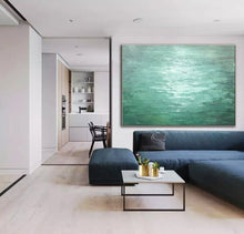 Load image into Gallery viewer, Springs Water Painting Green Abstract Painting On Canvas Wp028