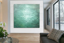 Load image into Gallery viewer, Springs Water Painting Green Abstract Painting On Canvas Wp028