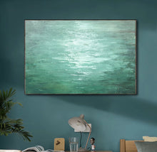 Load image into Gallery viewer, Springs Water Painting Green Abstract Painting On Canvas Wp028