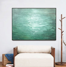Load image into Gallery viewer, Springs Water Painting Green Abstract Painting On Canvas Wp028