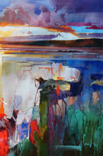 Load image into Gallery viewer, Sunrise Modern Painting Seascape Bright Color Abstract Art Sp075