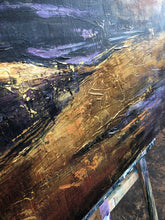 Load image into Gallery viewer, Wave Wall Art Gold Leaf Painting Abstract Original Paintings Sp040