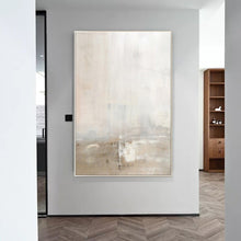 Load image into Gallery viewer, White Pink Gray Abstract Painting Hand Painted Canvas Art Sp107