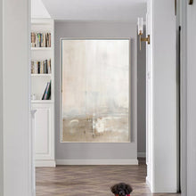 Load image into Gallery viewer, White Pink Gray Abstract Painting Hand Painted Canvas Art Sp107