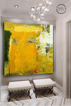 Load image into Gallery viewer, Yellow Gold Abstract Painting for Office Sp014