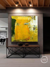 Load image into Gallery viewer, Yellow Gold Abstract Painting for Office Sp014