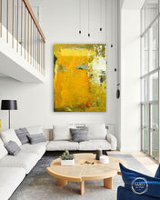 Load image into Gallery viewer, Yellow Gold Abstract Painting for Office Sp014