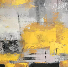 Load image into Gallery viewer, Yellow Gray Abstract Painting Dining Room Wall Art Wp007