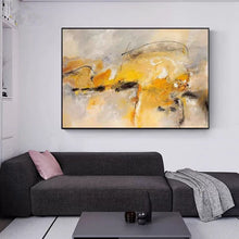 Load image into Gallery viewer, Yellow Gray Abstract Painting Living Room Wall Art Decor Wp015