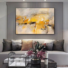 Load image into Gallery viewer, Yellow Gray Abstract Painting Living Room Wall Art Decor Wp015