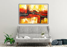 Load image into Gallery viewer, Yellow Red Black Abstract Painting Coloful Paintings Modern Wall Decor Kp121
