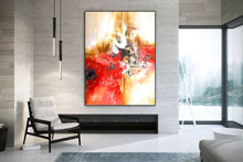 Load image into Gallery viewer, Yellow White Red Abstract Painting for Dining Room Kp104
