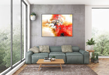 Load image into Gallery viewer, Yellow White Red Abstract Painting for Dining Room Kp104