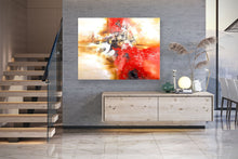 Load image into Gallery viewer, Yellow White Red Abstract Painting for Dining Room Kp104