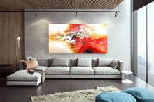 Load image into Gallery viewer, Yellow White Red Abstract Painting for Dining Room Kp104