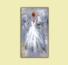 Load image into Gallery viewer, Girl Painting Oversized Wall Art Large Abstract Canvas Art Np078