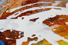 Load image into Gallery viewer, Blue White Orange Contemporary Abstract Art Acrylic Painting Yp096