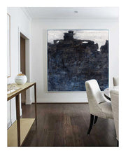 Load image into Gallery viewer, Black and White Abstract Painting Contemporary Art Yp099