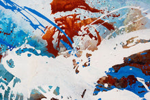 Load image into Gallery viewer, Blue White Orange Contemporary Abstract Art Acrylic Painting Yp096