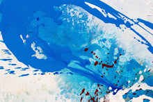 Load image into Gallery viewer, Blue White Orange Contemporary Abstract Art Acrylic Painting Yp096