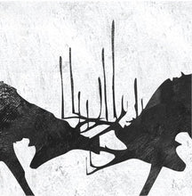 Load image into Gallery viewer, Deer Painting Black and White Wall Art Handmade Abstract Canvas Art Yp100