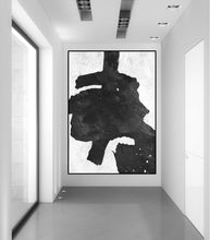 Load image into Gallery viewer, Original Black and White Painting Oversized Modern Wall Art Fp014