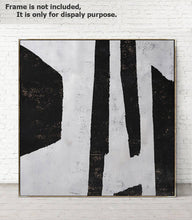 Load image into Gallery viewer, Black And White Abstract Painting on Canvas Minimalist Painting Fp017