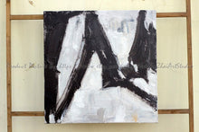 Load image into Gallery viewer, Black White Oil Painting Contemporary Art, Hand Made Abstract Art Yp098