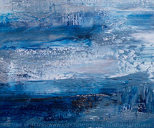 Load image into Gallery viewer, Blue And White Abstract Painting Art for Large Wall Yp091