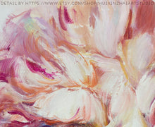 Load image into Gallery viewer, Red Pink Flower Painting Abstract Acrylic Painting Yp089