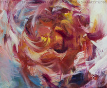 Load image into Gallery viewer, Red Pink Flower Painting Abstract Acrylic Painting Yp089