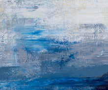 Load image into Gallery viewer, Blue And White Abstract Painting Art for Large Wall Yp091