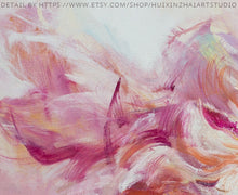 Load image into Gallery viewer, Red Pink Flower Painting Abstract Acrylic Painting Yp089