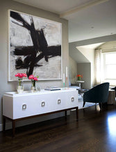 Load image into Gallery viewer, Geometric Painting Canvas Art Black White Painting Yp097