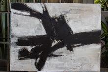 Load image into Gallery viewer, Geometric Painting Canvas Art Black White Painting Yp097