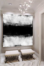 Load image into Gallery viewer, Abstract Painting Black And White Texture Artwork Ap048