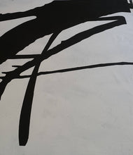 Load image into Gallery viewer, Black and White Abstract Art Minimalist Painting on Canvas Living Room Fp021